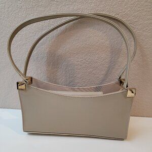 Nine West Beige Shoulder Bag with Gold Hardware